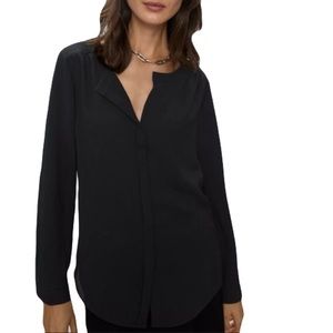 Club Monaco Black Silk Blouse